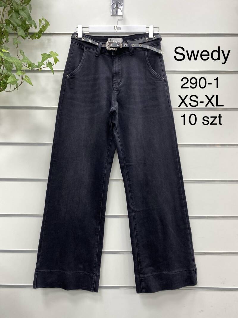 Spodnie damskie jeans Roz XS-XL, 1 kolor Paczka 10 szt
